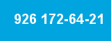 926 172-64-21 926 172-64-21
